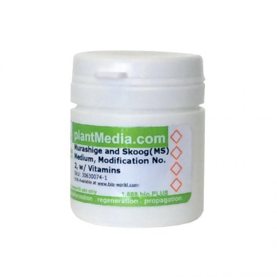 Murashige and Skoog (MS) Medium, 0.75X Macronutrients, w/ Vitamins