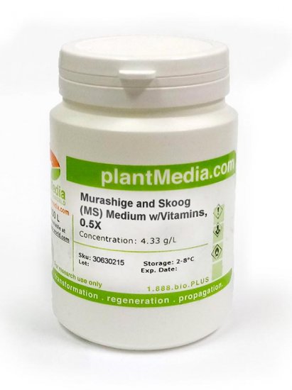 Murashige and Skoog (MS) Medium w/ 0.5X Vitamins