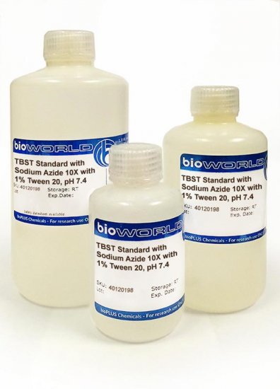 TBST Standard with Sodium Azide 10X with 1% Tween 20, pH 7.4