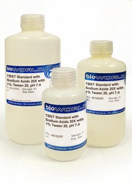 TBST Standard with Sodium Azide 20X with 1% Tween 20, pH 7.4