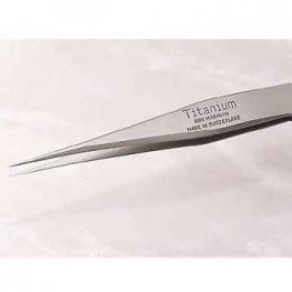 Titanium tweezers, straight fine tip