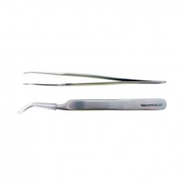 Tweezers, Jewelers, Curved, 4 3/4 in.