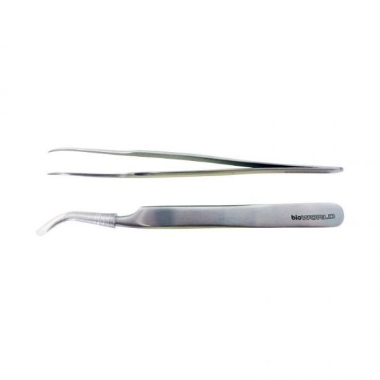 Tweezers, Jewelers, Curved, 4 3/4 in.